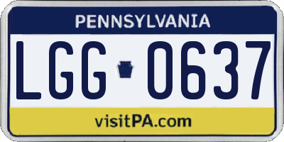 PA license plate LGG0637