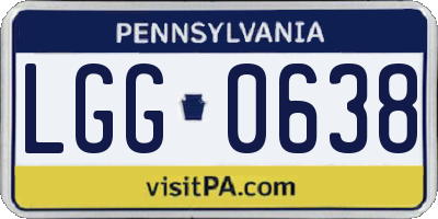 PA license plate LGG0638