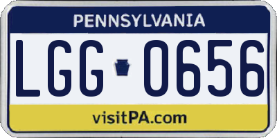 PA license plate LGG0656