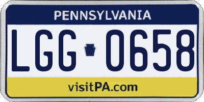 PA license plate LGG0658