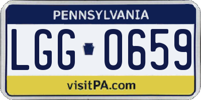 PA license plate LGG0659