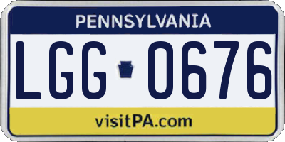 PA license plate LGG0676