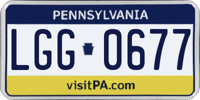 PA license plate LGG0677