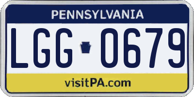 PA license plate LGG0679