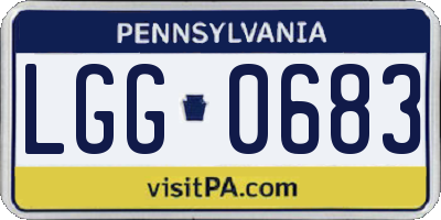 PA license plate LGG0683