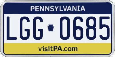 PA license plate LGG0685