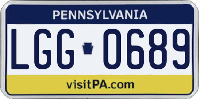 PA license plate LGG0689