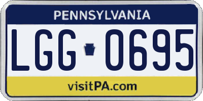 PA license plate LGG0695