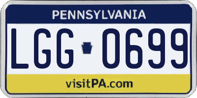 PA license plate LGG0699