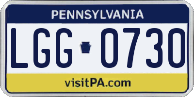 PA license plate LGG0730