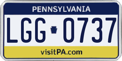 PA license plate LGG0737