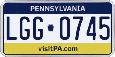 PA license plate LGG0745