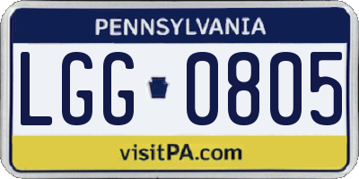 PA license plate LGG0805