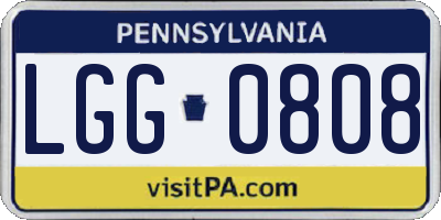 PA license plate LGG0808