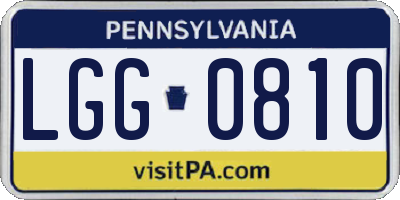 PA license plate LGG0810