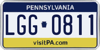 PA license plate LGG0811