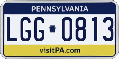 PA license plate LGG0813