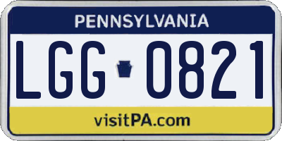 PA license plate LGG0821