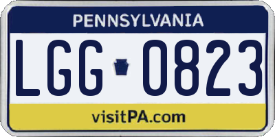 PA license plate LGG0823