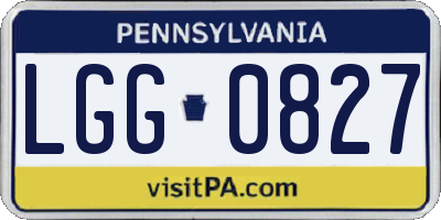 PA license plate LGG0827