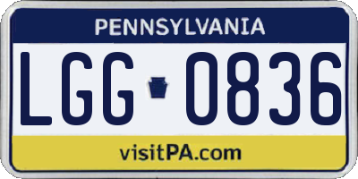 PA license plate LGG0836