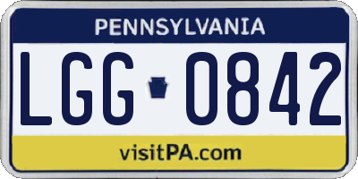 PA license plate LGG0842