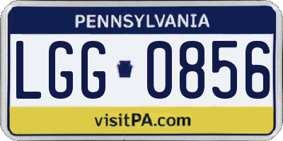 PA license plate LGG0856
