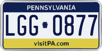 PA license plate LGG0877