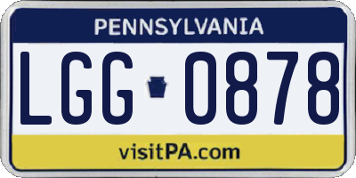 PA license plate LGG0878