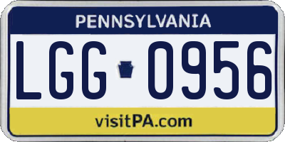 PA license plate LGG0956