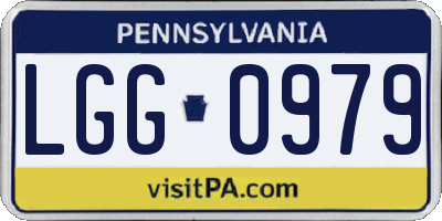 PA license plate LGG0979