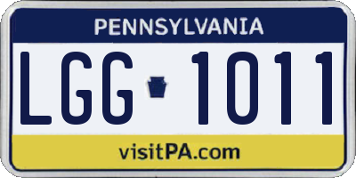 PA license plate LGG1011