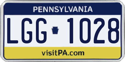 PA license plate LGG1028