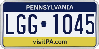 PA license plate LGG1045