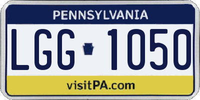 PA license plate LGG1050