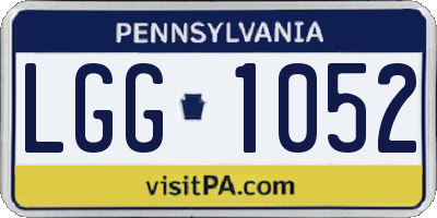 PA license plate LGG1052