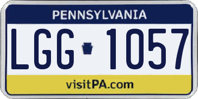 PA license plate LGG1057