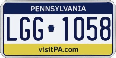 PA license plate LGG1058