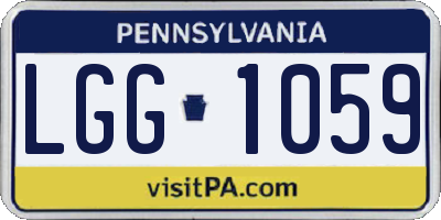 PA license plate LGG1059
