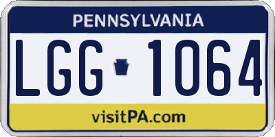 PA license plate LGG1064