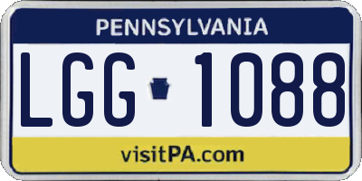 PA license plate LGG1088