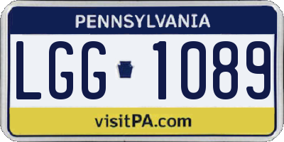 PA license plate LGG1089
