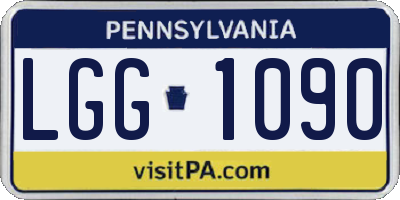 PA license plate LGG1090