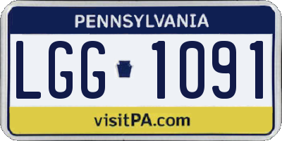 PA license plate LGG1091