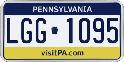 PA license plate LGG1095