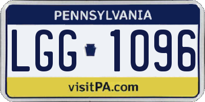 PA license plate LGG1096