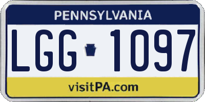 PA license plate LGG1097
