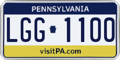 PA license plate LGG1100