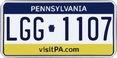 PA license plate LGG1107