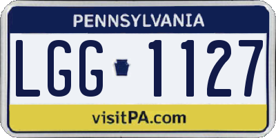 PA license plate LGG1127